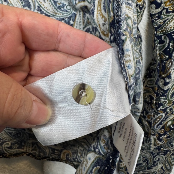 Revolution Dress Shirt Mens Size Large Paisley Dress Shirt Preppy 70s Long Sleev - Picture 5 of 12